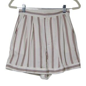 JOIE NWT Striped Carvel  Shorts Cream Porcelain Beach Coastal Preppy 2 MSRP $178